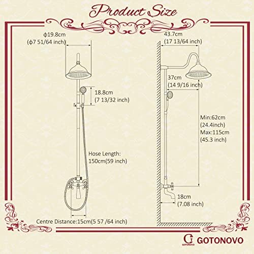 Premium 3-in-1 antique Brass Shower Faucet Set
