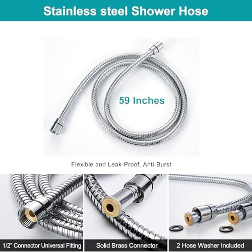 RV Shower Head 5-Modes High Pressure Water Saving No Drilling Motorhome