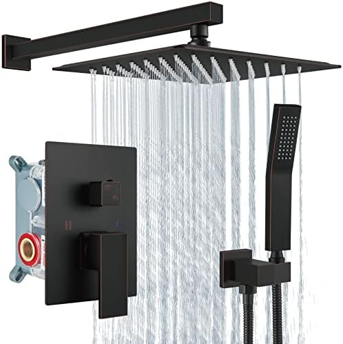 Aolemi Oil-Rubbed Bronze 12-Inch Wall-Mounted Shower System