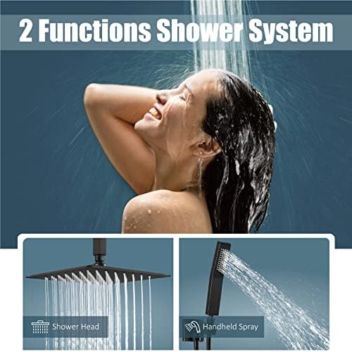 Aolemi 12 Inch Ceiling Shower Head with Handheld Spray