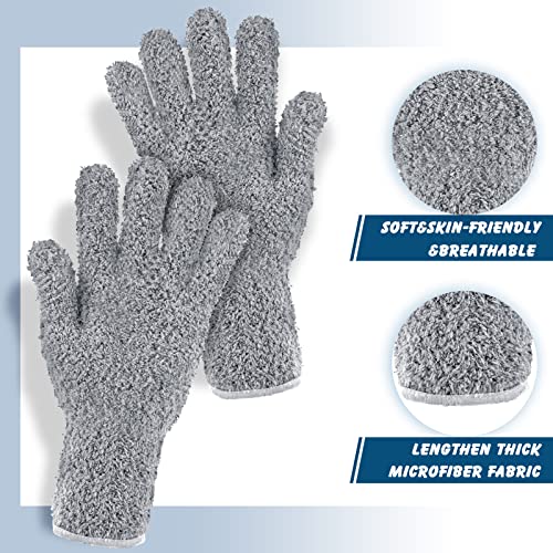 Bencailor 3 Pairs Microfiber Cleaning Gloves