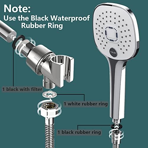 High Pressure Handheld Shower Head with 3 Spray Modes