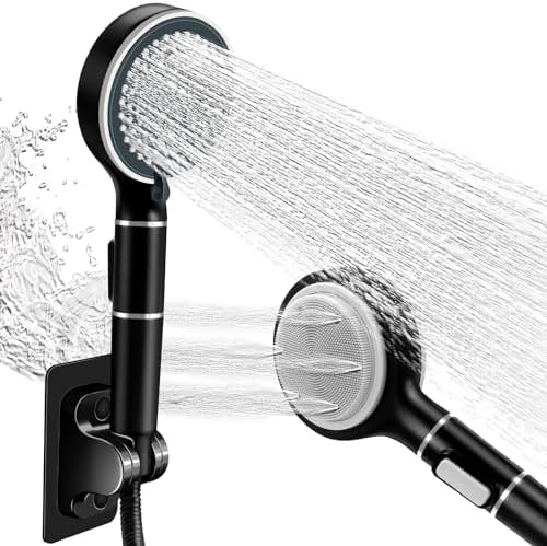 Deuanb High Pressure Detachable Handheld Shower Head 6-Mode 59 Hose