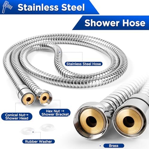 Adjustable Handheld Shower Head with 3 Modes