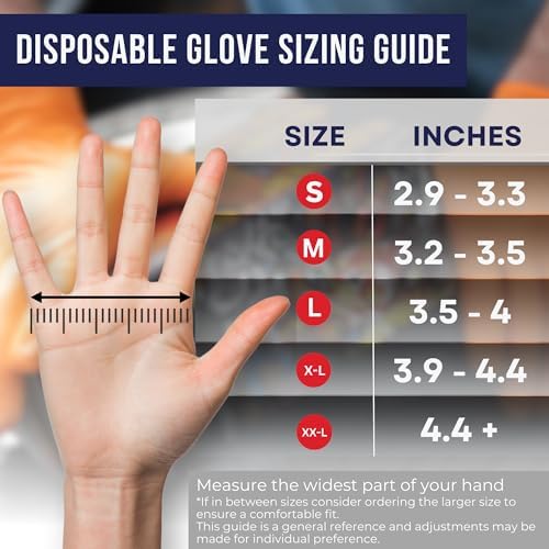 Copperhead HD Orange Nitrile Gloves