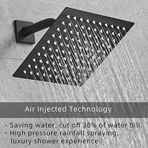 Matte Black Shower Head for Bathroom - Durable Water Resistant