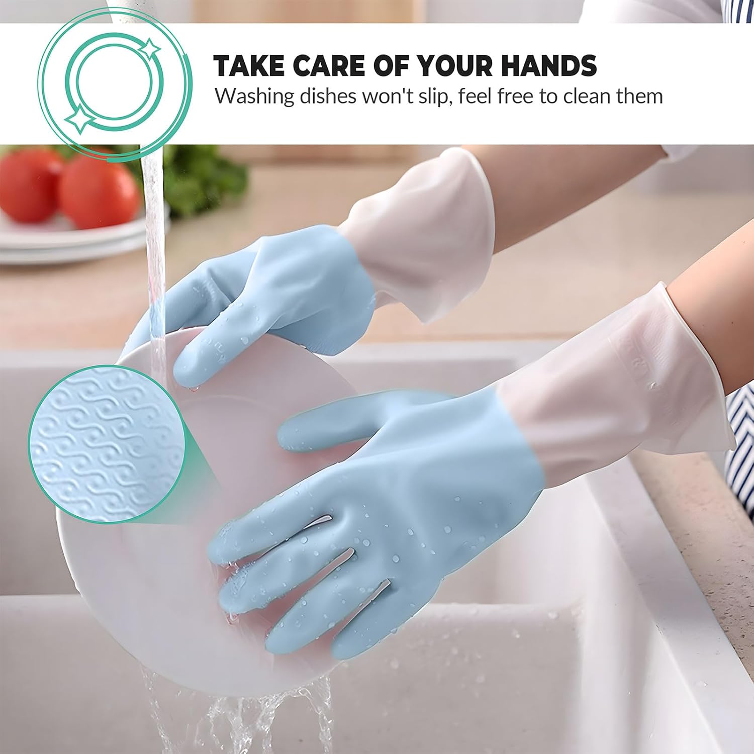 GJV 1-Pair Reusable Kitchen Gloves Multi-Purpose Writing Cleaning and Pet Care Gloves