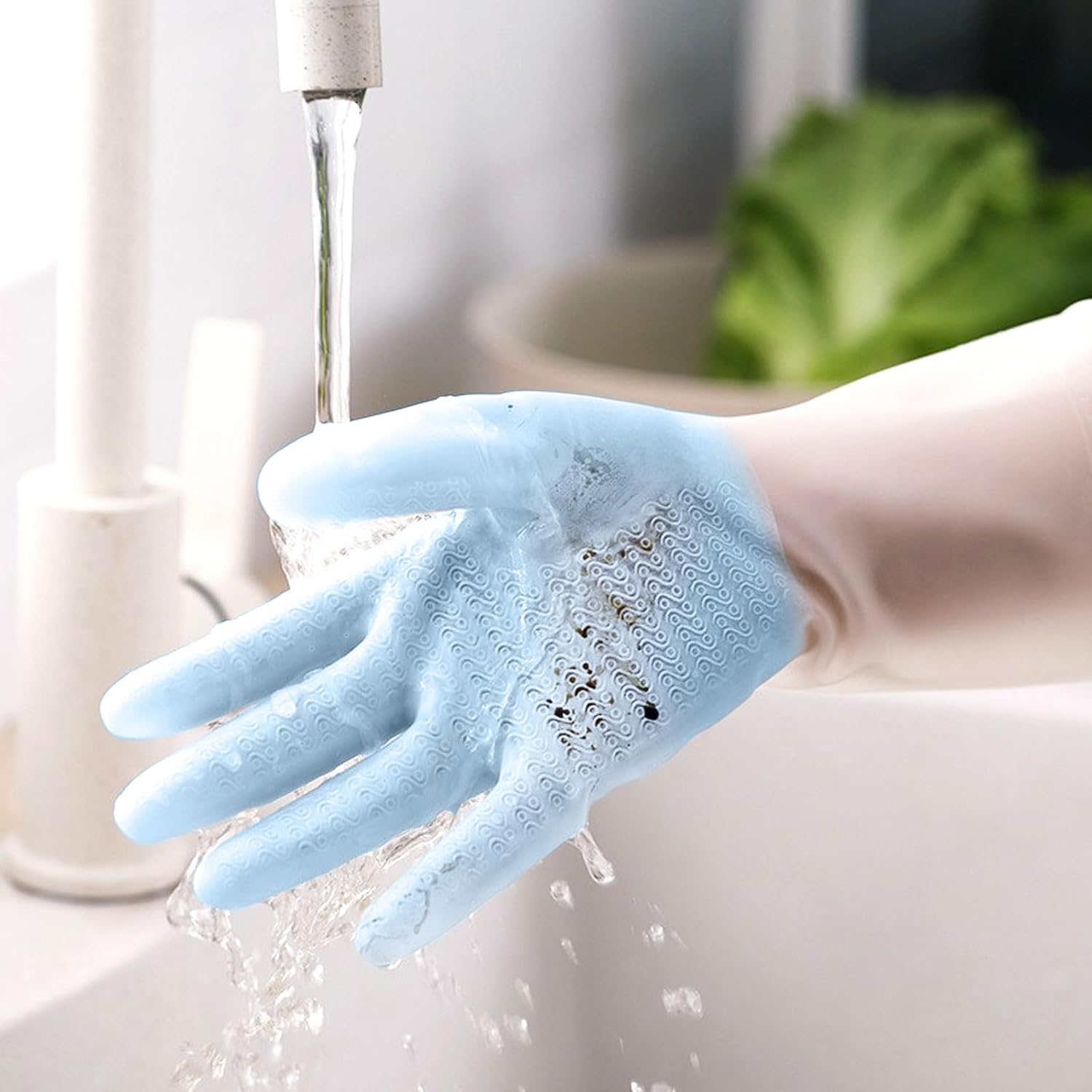 GJV 1-Pair Reusable Kitchen Gloves Multi-Purpose Writing Cleaning and Pet Care Gloves