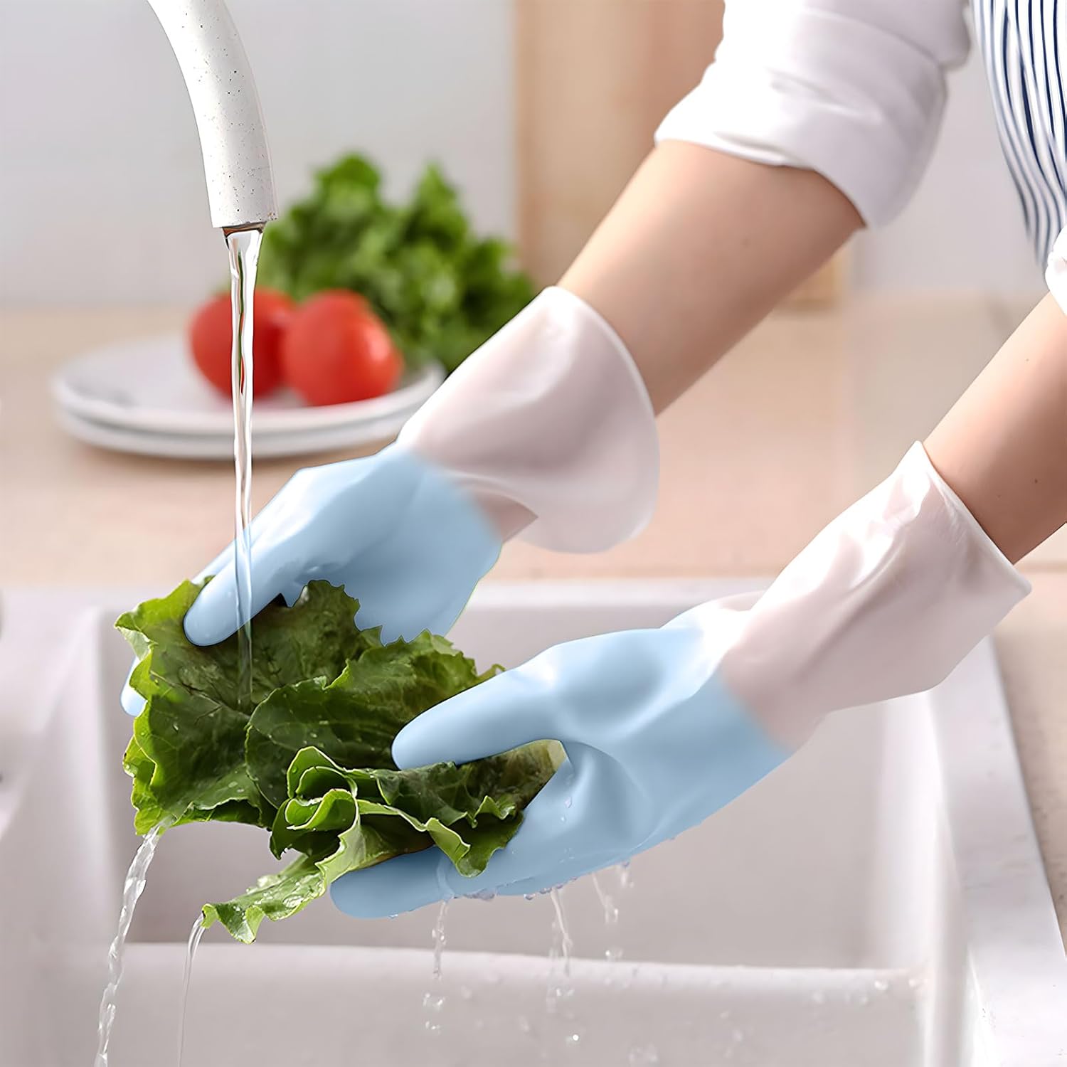 GJV 1-Pair Reusable Kitchen Gloves Multi-Purpose Writing Cleaning and Pet Care Gloves