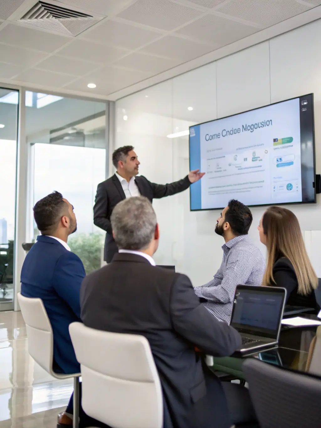 A consultant is leading a workshop on cloud migration strategies, guiding participants through the process and benefits.
